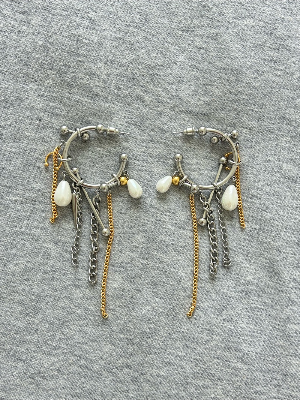 En Route Jewelry mixed Metal Hoop Earrings